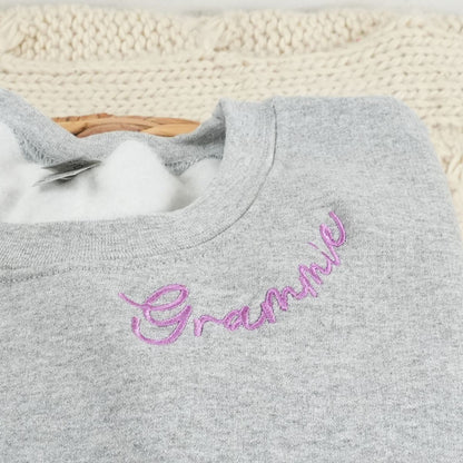 Custom Embroidered Grammie Sweatshirt & Hoodie - Gift for Grandma