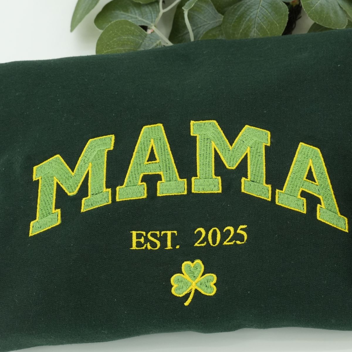 Custom Embroidered Mama Varsity Style Sweatshirt Hoodie with Est Year
