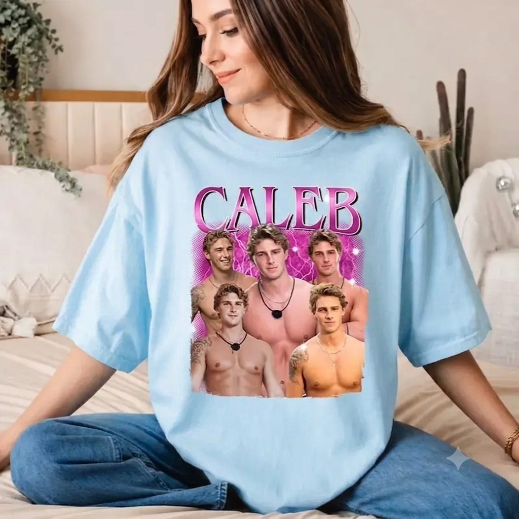 Caleb Fan Favorite Graphic Tee – Love Island Inspired Retro Vintage Unisex Fan T-Shirt-Pasimax