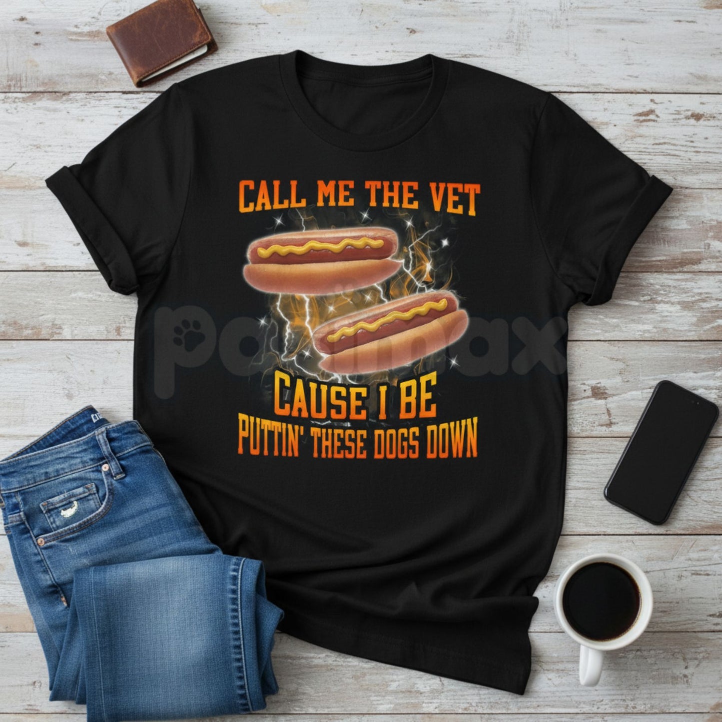 "Call Me The Vet Cause I Be Funny Hard" Hot Dog Meme T-Shirt - Funny Surreal Bootleg Tee, Ironic Streetwear Meme Apparel, Retro 90s Graphic Tee-Pasimax