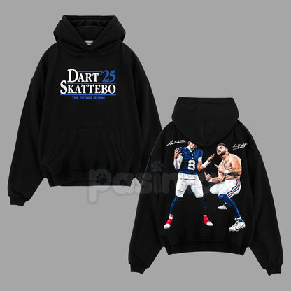 Cam Skattebo & Jaxson Dart Giants Nation Outfit V2 Cotton Hoodie – College Football Fan Pullover, Unisex Game Day Apparel-Pasimax