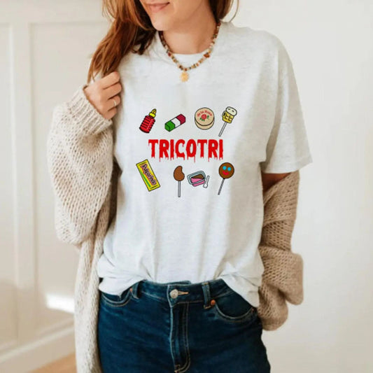 Camiseta "Tricotri" - Camiseta de Halloween en Español, Regalo Lindo de Noche de Brujas-Pasimax