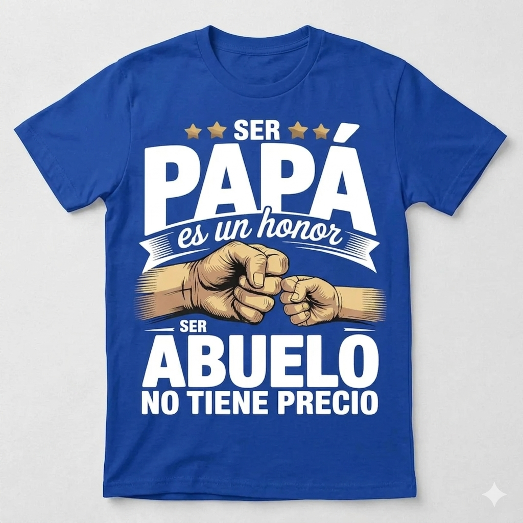 Camiseta de Hombre Ser Papa Es Un Honor Ser Abuelo – Regalo de Día del Padre Retro Grandpa Graphic Tee-Pasimax