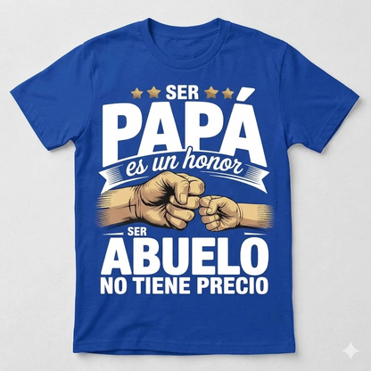 Camiseta de Hombre Ser Papa Es Un Honor Ser Abuelo – Regalo de Día del Padre Retro Grandpa Graphic Tee-Pasimax
