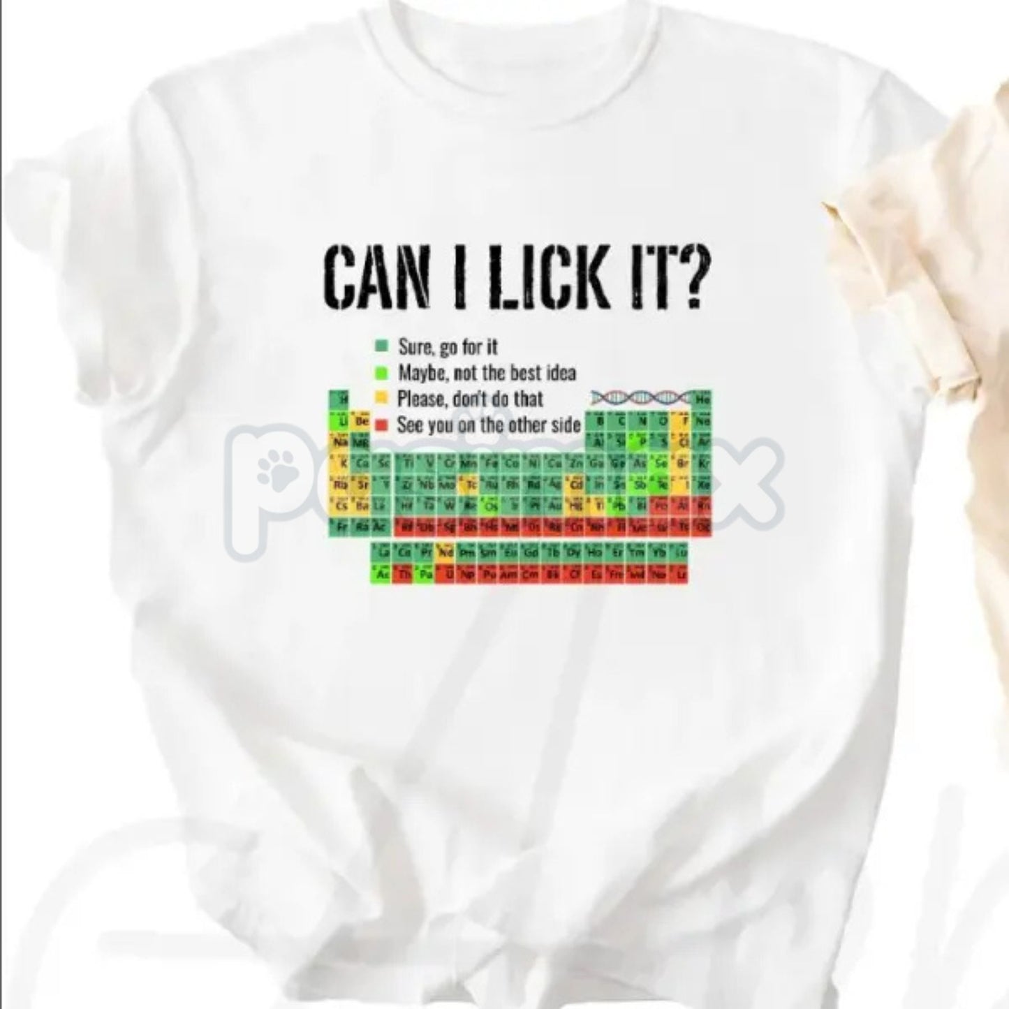 "Can I Lick It" Periodic Table Shirt - Funny Chemistry Shirt, Elements Table Pun Tee, Science Scientist Gift, Nerdy Humor Apparel-Pasimax