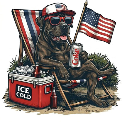 Comfort Colors® 50+ Dog Funny 4th of July T-Shirt – Retro Labrador Retriever Diet Coke Graphic Tee, Patriotic Animal Meme Shirt, Vintage USA Dog Lover Top