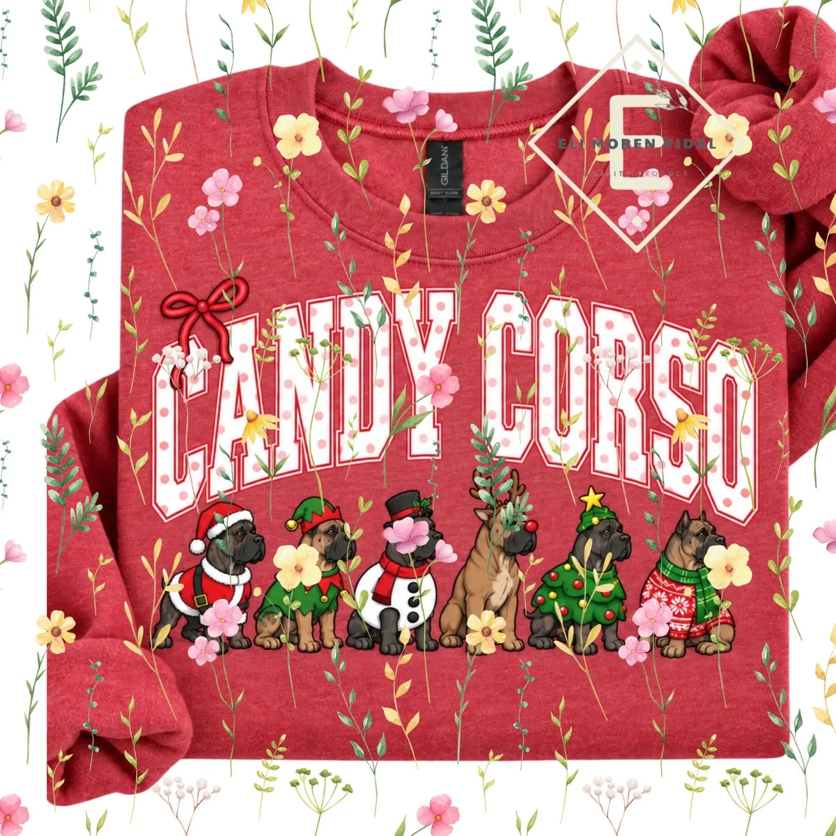 Christmas 30+ Dog Breed Sweatshirt | Merry Dogmas Holly Xmas Crewneck