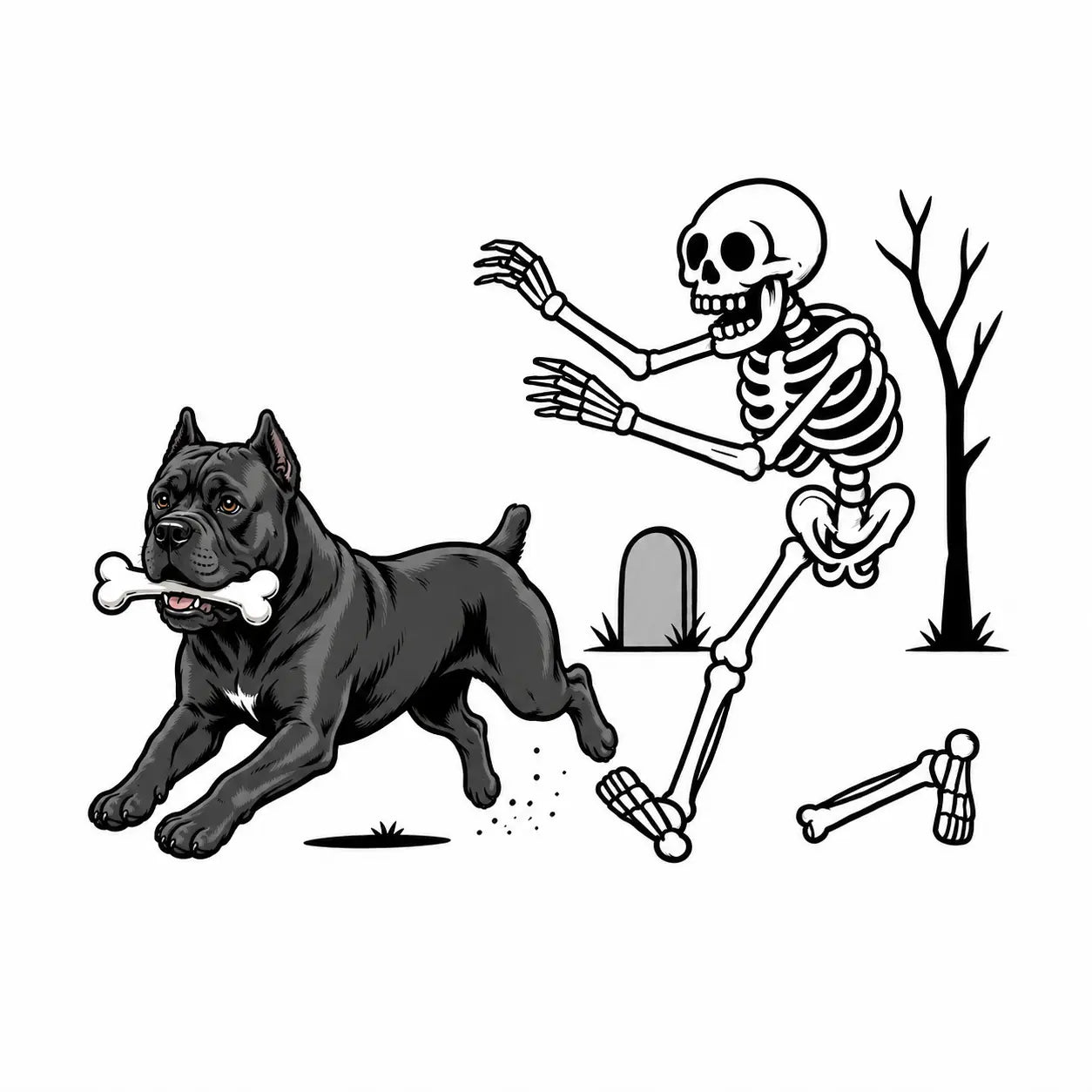 Comfort Colors® Dog Breeds Halloween Skeleton T-Shirt – Funny Spooky Season Pet Lover Graphic Tee, Retro Aesthetic Dog Costume Unisex Top