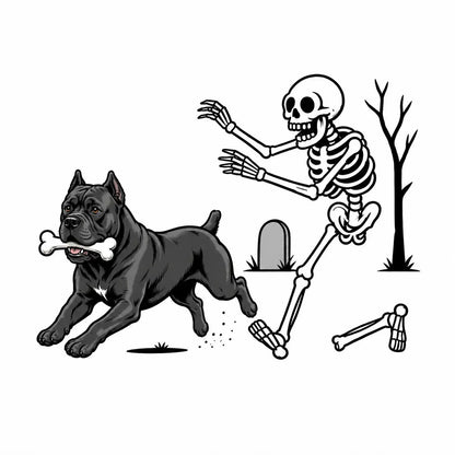 Comfort Colors® Dog Breeds Halloween Skeleton T-Shirt – Funny Spooky Season Pet Lover Graphic Tee, Retro Aesthetic Dog Costume Unisex Top