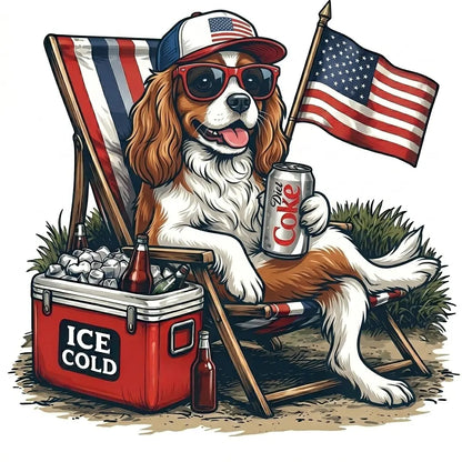 Comfort Colors® 50+ Dog Funny 4th of July T-Shirt – Retro Labrador Retriever Diet Coke Graphic Tee, Patriotic Animal Meme Shirt, Vintage USA Dog Lover Top