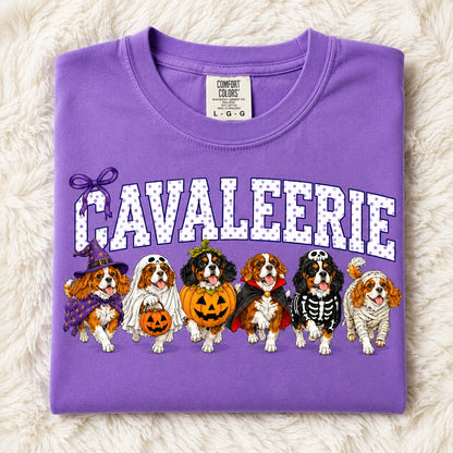 Comfort Colors® Dog Breeds Halloween T-Shirt – Funny Dog Mom Spooky Season Graphic Tee, Vintage Pet Lover Unisex Top