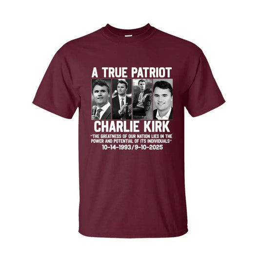 Charlie Kirk Patriotic T-Shirt - "The Greatness of Our Nation" Quote Tee, American Political Apparel-Pasimax