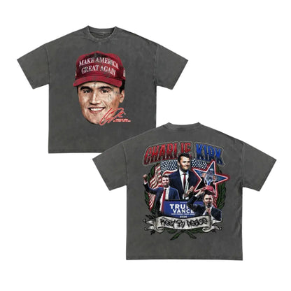 Charlie Kirk Vintage Graphic T-Shirt – Retro Conservative Political Tee, Bold Statement Apparel, Unisex Top for Supporters-Pasimax
