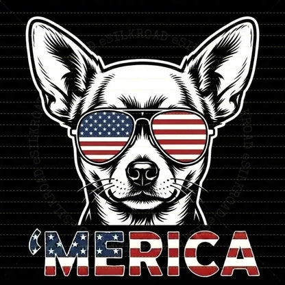 Comfort Colors® Vintage Dog 4th of July T-Shirt – Retro Patriotic Puppy Graphic Tee, Aesthetic Red White and Blue Dog Mom Dad Independence Day Top