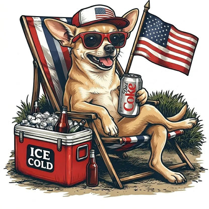 Comfort Colors® 50+ Dog Funny 4th of July T-Shirt – Retro Labrador Retriever Diet Coke Graphic Tee, Patriotic Animal Meme Shirt, Vintage USA Dog Lover Top