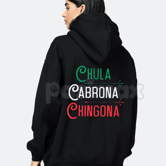 Chingona Chola Mexican Pride Hoodie – Men’s Edgy Graphic Streetwear, Vintage Culture Pullover, Long Sleeve Hooded Sweatshirt-Pasimax
