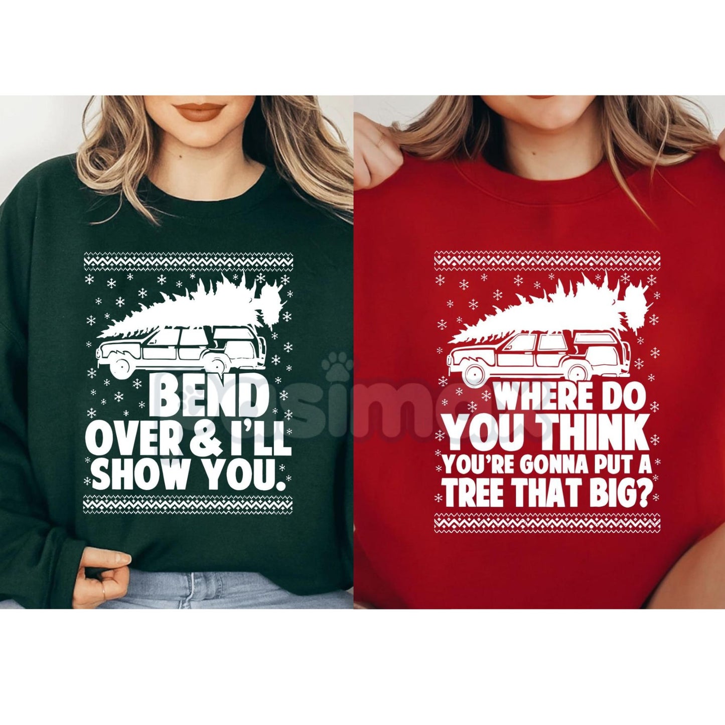 Christmas Couple Matching Sweatshirts – Festive Holiday Pullover Gift Set for Couples-Pasimax