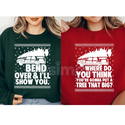 Christmas Couple Matching Sweatshirts – Festive Holiday Pullover Gift Set for Couples-Pasimax
