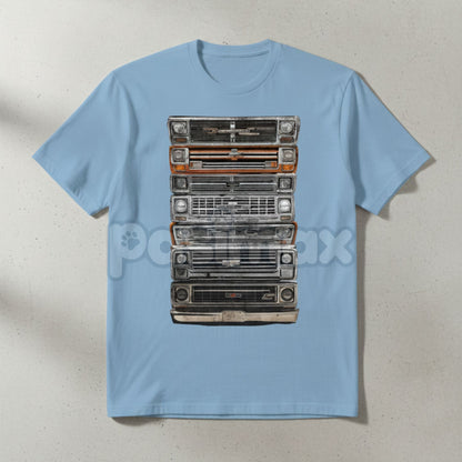 Classic American Square Body Trucks Graphic T-Shirt - Retro Summer Tee for Men, Vintage Chevy Truck Apparel, Golf Gift for Men and Women-Pasimax