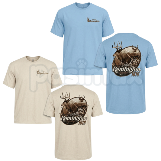 Classic Deer Rifleman T-Shirt – Remington Hunting Graphic Tee-Pasimax
