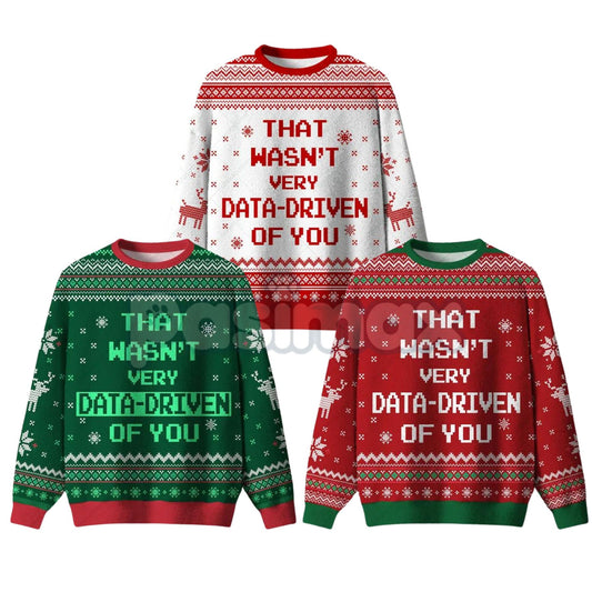 Classic Geek Style Ugly Christmas Sweater – Cozy Crew Neck Knit Jumper, Perfect Holiday Gift for Men & Women-Pasimax
