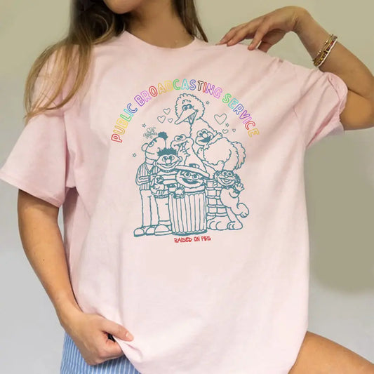Classic PBS Logo T-Shirt – Retro Public TV Fan Tee, Vintage 70s 80s Nostalgia Shirt, Iconic TV Show Lover Gift-Pasimax