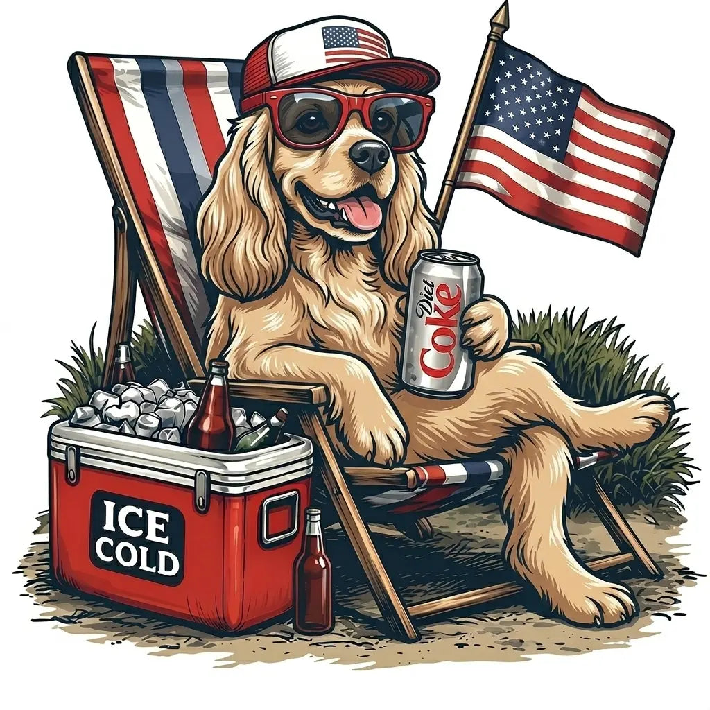 Comfort Colors® 50+ Dog Funny 4th of July T-Shirt – Retro Labrador Retriever Diet Coke Graphic Tee, Patriotic Animal Meme Shirt, Vintage USA Dog Lover Top