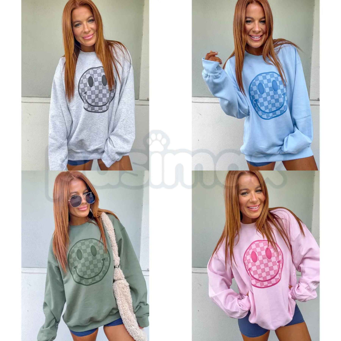 Color Smiley C.O.C. Graphic Sweatshirt | Retro Streetwear Crewneck-Pasimax