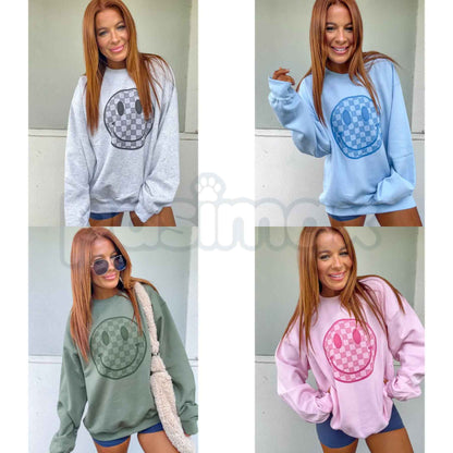 Color Smiley C.O.C. Graphic Sweatshirt | Retro Streetwear Crewneck-Pasimax