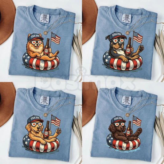 Comfort Colors® 250th Anniversary Dachshund 4th of July T-Shirt – Funny Patriotic Dog Lover Tee, Semiquincentennial USA 1776–2026 Shirt, Wiener Dog Independence Day Gift-Pasimax