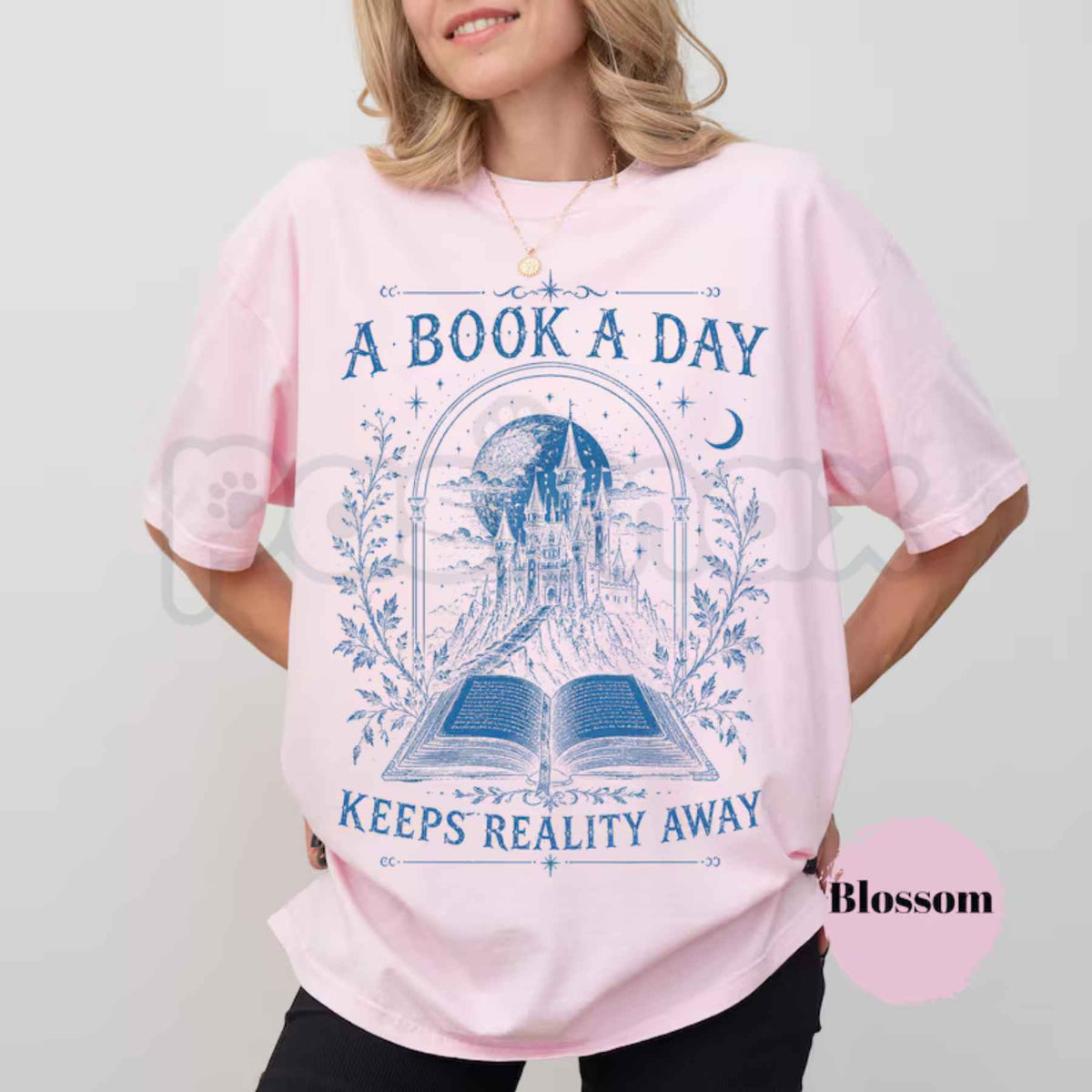 Comfort Colors® A Book a Day Dragon T-Shirt – Fantasy Reader Graphic Tee, Cozy Bookworm Book Club Unisex Top & Gift-Pasimax