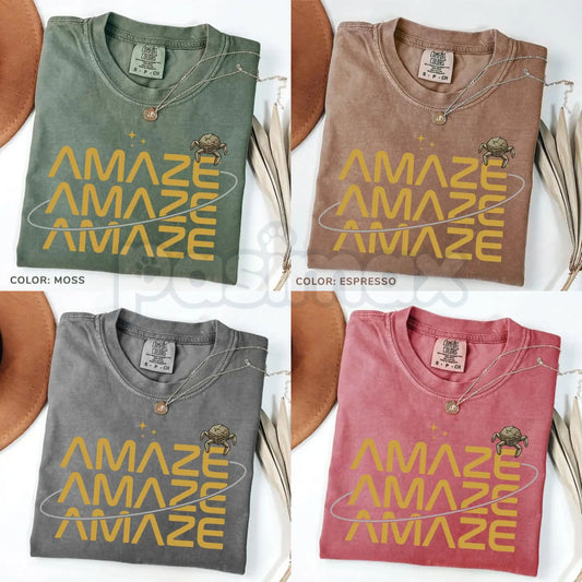 Comfort Colors® "Amaze Amaze Amaze" T-Shirt – Project Hail Mary Rocky Inspired Tee, Funny Sci-Fi Space Quote Shirt, Gift for Book Lovers-Pasimax