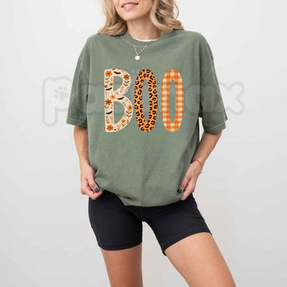 Comfort Colors® BOO T-Shirt – Trendy Halloween Graphic Tee, Retro Spooky Season Unisex Top & Gift for Her-Pasimax
