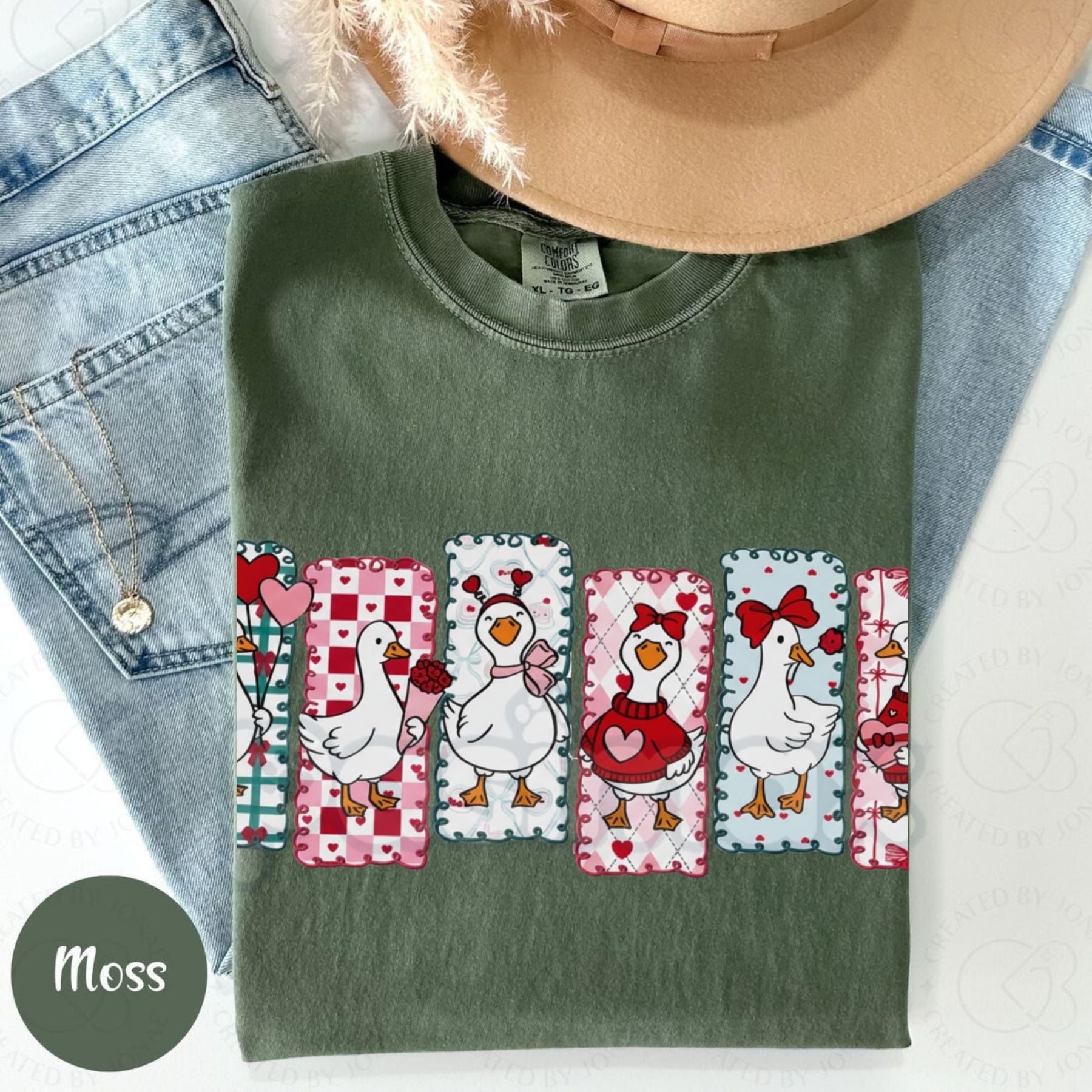 Comfort Colors® "Be My Silly Goose" Valentine Shirt – Retro Goose Pun T-Shirt, Groovy Heart Animal Tee, Vintage Valentine's Day Gift-Pasimax