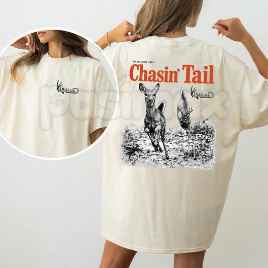 Comfort Colors® "Chasin' Tail" Graphic T-Shirt – Retro Fishing & Hunting Aesthetic Tee, Vintage Coastal Lifestyle Shirt, Outdoorsy Unisex Summer Top-Pasimax