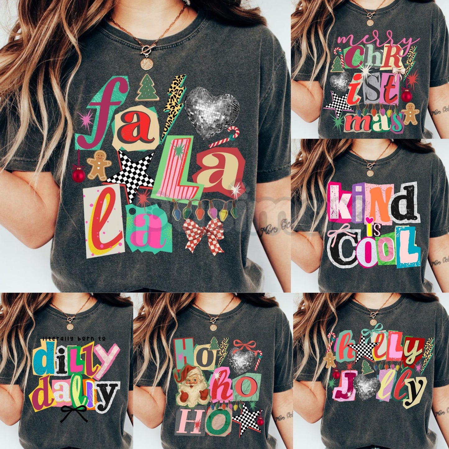 Comfort Colors® Christian Faith Y2K T-Shirt – Retro Positivity Collage, Trendy Coquette Aesthetic, Ransom Letter Typography Tee-Pasimax
