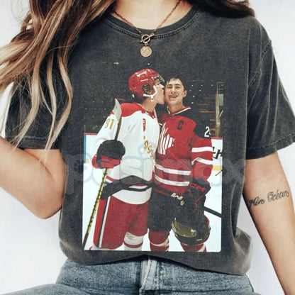 Comfort Colors® Connor Storrie & Ilya Rozanov T-Shirt – Aesthetic Hockey Romance Fan Tee, Heated Rivalry Shane & Rozanov Shirt, Minimalist MM Bookish Top-Pasimax