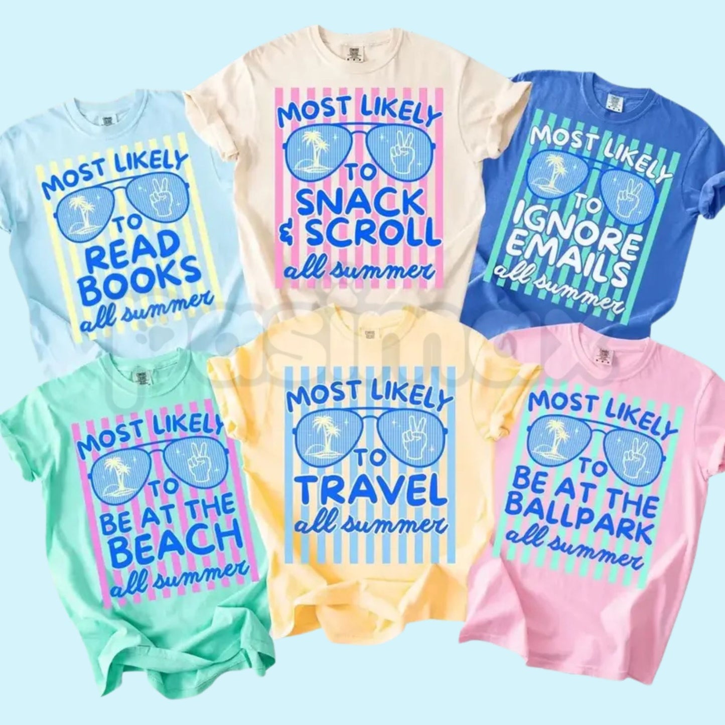 Comfort Colors® Custom Last Day of School Teacher T-Shirt – Funny "Most Likely To" Summer Vacation Shirt, Trendy Grade Level Team Tees, End of Year Educator Gift-Pasimax
