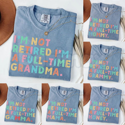 Comfort Colors® Custom Retirement Grandma T-Shirt – Personalized Mother's Day Gift, Aesthetic Mama Nana Gigi Mimi Mimi Grammy T-Shirt, Custom Name Year Tee-Pasimax