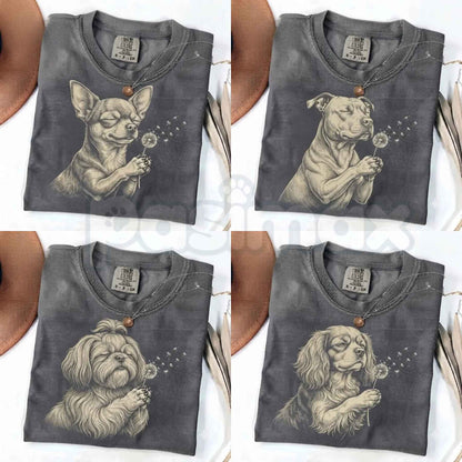 Comfort Colors® Dog Breeds Graphic T-Shirt – Vintage Wildlife-Inspired Pet Art Tee, Cute Dog Lover Unisex Top-Pasimax