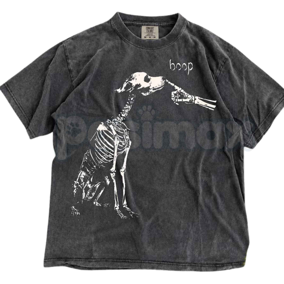Comfort Colors® Dog Skeleton T-Shirt – Funny "Boop" Halloween Graphic Tee, Retro Spooky Dog Mom Unisex Top & Gift-PASIMAX