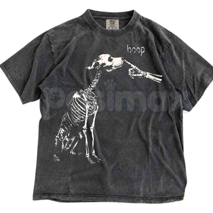Comfort Colors® Dog Skeleton T-Shirt – Funny "Boop" Halloween Graphic Tee, Retro Spooky Dog Mom Unisex Top & Gift-PASIMAX