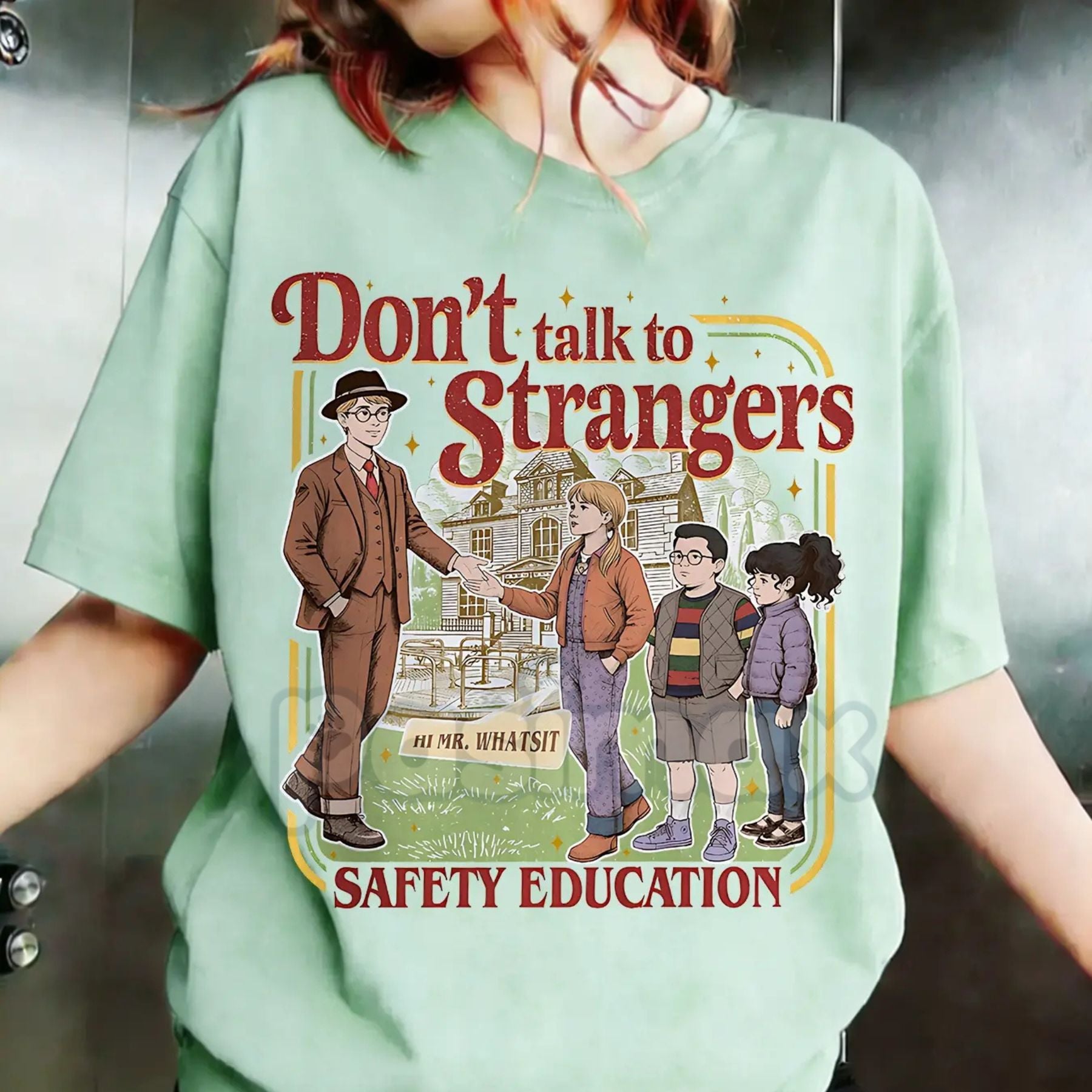 Comfort Colors® 'Don't Talk To Strangers' T-Shirt – Funny Retro Sarcastic Tee, Vintage True Crime Aesthetic Shirt, Humorous Introvert Gift-Pasimax