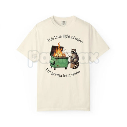 Comfort Colors® Dumpster Fire Raccoon T-Shirt – Funny Mental Health Parody Tee, Relatable Trash Panda Shirt, Sarcastic Chaos Graphic Top-Pasimax