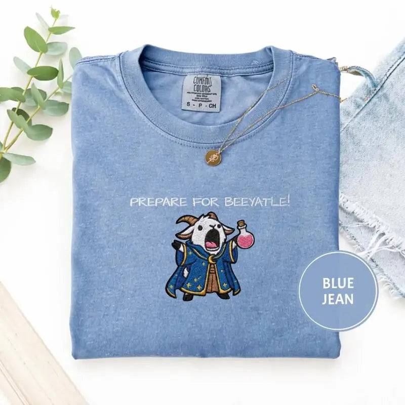 Comfort Colors® Dungeon Crawler Carl Embroidered T-Shirt – Princess Donut "Prepare for Byattle" Premium Stitched Tee, Luxury LitRPG Fan Gift, Cozy Gamer Apparel-Pasimax