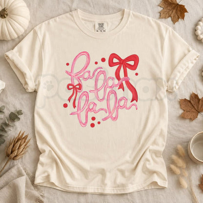 Comfort Colors® Fa La La Christmas T-Shirt – Retro Festive Holiday Graphic Tee, Vintage Cute Winter Unisex Top & Holiday Gift-Pasimax
