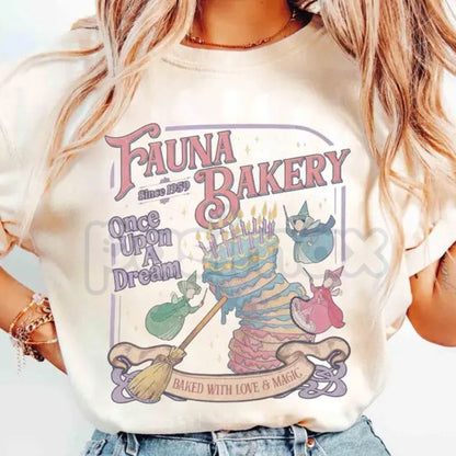 Comfort Colors® Fairy Godmother Baking T-Shirt – Baked With Love and Magic Tee, Whimsical Kitchen Graphic Shirt, Aesthetic Baker Gift, Fairy Core Pastry Top-Pasimax