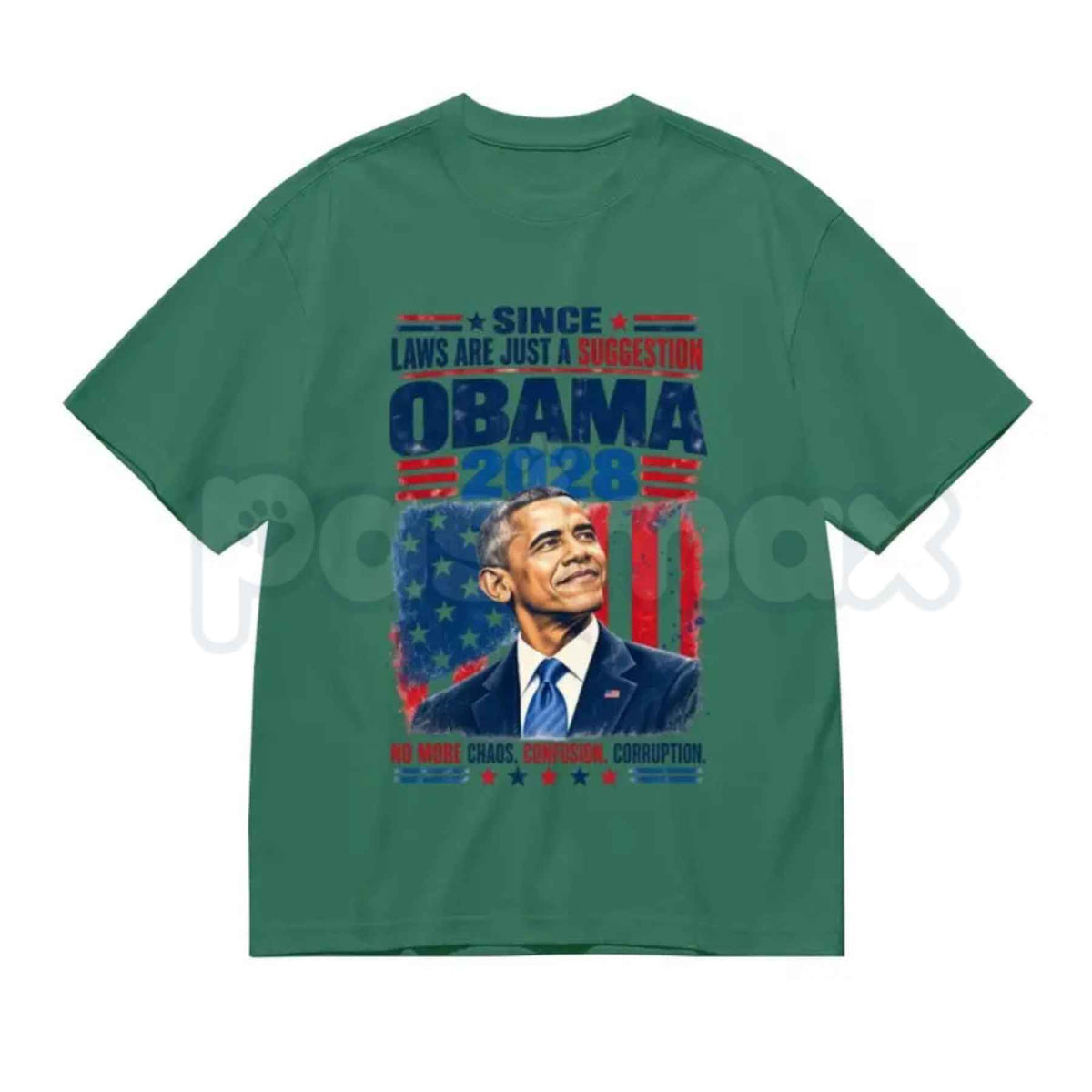 Comfort Colors® Funny Obama 2028 Political Print T-Shirt – Retro Satirical Campaign Graphic Tee, Vintage Parody Unisex Top-Pasimax