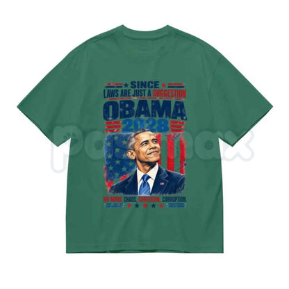 Comfort Colors® Funny Obama 2028 Political Print T-Shirt – Retro Satirical Campaign Graphic Tee, Vintage Parody Unisex Top-Pasimax