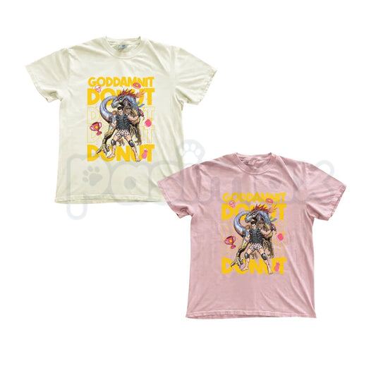 Comfort Colors® "Goddamnit Donut" T-Shirt – Funny Sci-Fi Action Graphic Tee, Retro Princess Donut & Carl Shirt, Sarcastic LitRPG Fan Gift-Pasimax